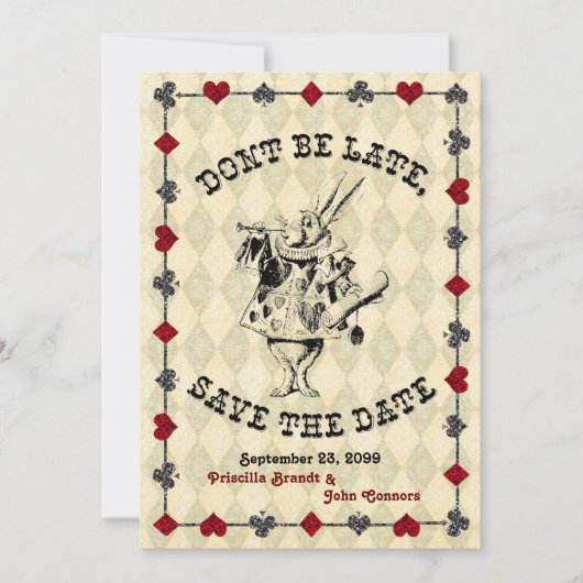 ウェディングは日付を保存し、アリスはワンダーランド セーブザデート (正面)