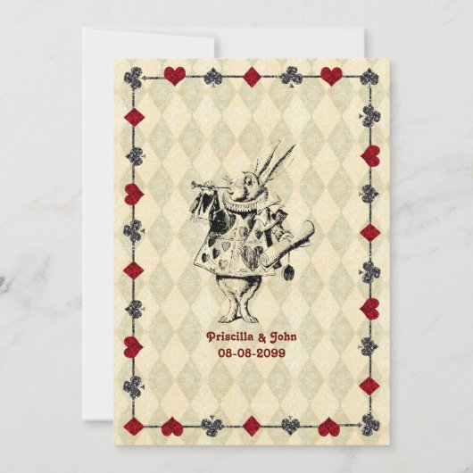 ウェディングは日付を保存し、アリスはワンダーランド セーブザデート (裏面)