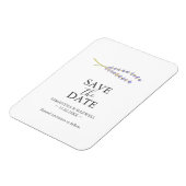 ウェディングは日付を保存する磁石ラベンダー マグネット (左側)