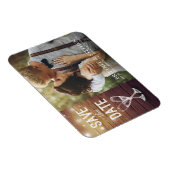 ウェディングは日付を保存フォトマグネットシャンパングラス マグネット (右側)