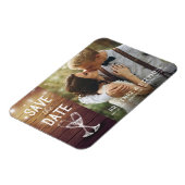 ウェディングは日付を保存フォトマグネットシャンパングラス マグネット (左側)