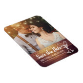 ウェディングは日付を保存フォトマグネットシャンパングラス マグネット (右側)