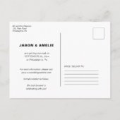 ウェディングは日付を保存ロンドンバス 案内ポストカード (裏面)