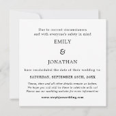 ウェディングを待つ価値がある日付を保存 ノートカード (裏面)