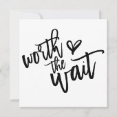 ウェディングを待つ価値がある日付を保存 ノートカード (正面)