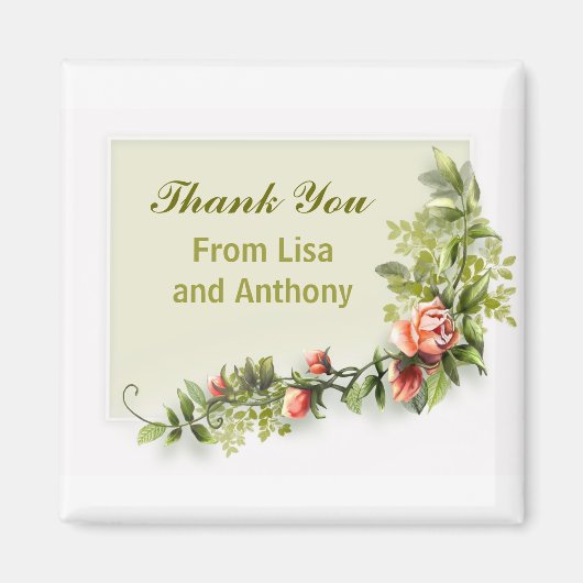 ウェディングアクセサリー お土産 プレゼント マグネット (正面)