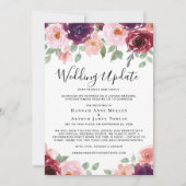 ウェディングアップデート フラワーウォーターカラー 案内状 (正面)