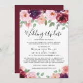 ウェディングアップデート フラワーウォーターカラー 案内状 (正面/裏面)