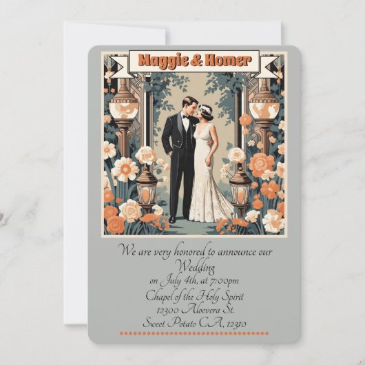 「ウェディングアナウンスメント」 招待状 (正面)