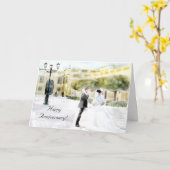 ウェディングアニバーサリーカード(水彩画の花嫁と新郎) カード (黄色い花)