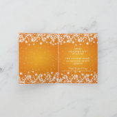 ウェディングアニバーサリーパーティー ウィンター スパークル オレンジ 招待状 (内部)