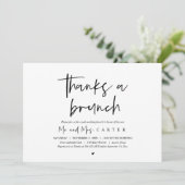 ウェディングアフターでのブランチ、感謝を込めて 招待状 (スタンド正面)