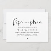 ウェディングアフターパーティーのおめでたい朝に  招待状 (正面)