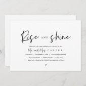 ウェディングアフターパーティーのおめでたい朝に  招待状 (正面/裏面)