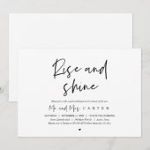 ウェディングアフターパーティーのお誘い（ライズアンドシャイン） 招待状 (正面/裏面)