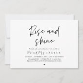 ウェディングアフターパーティーのお誘い（ライズアンドシャイン）, 結婚式後の朝食会招待状 招待状 (正面)