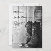 ウェディングアフターパーティー カントリーウェスタンスタイルの朝食 招待状 (正面)