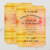 ウェディングアフター ブレックファスト サンライズ カラーズ ウッド デイ 招待状 (正面/裏面)