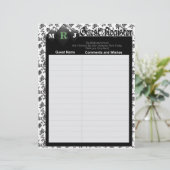 ウェディングアルバムのゲストブックページ (スタンド正面)