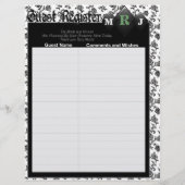 ウェディングアルバムのゲストブックページ (裏面)