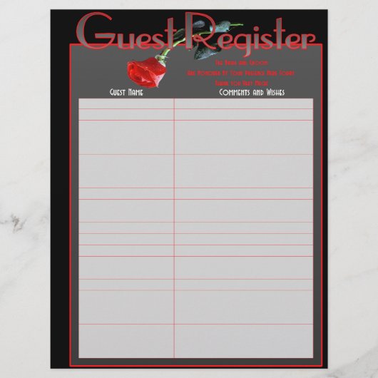 ウェディングアルバムゲストブックページ (正面)