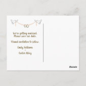 ウェディングアルバム日付の保存 ポストカード (裏面)