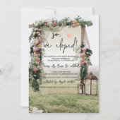 ウェディングアーバー ランタン ウェディング 秘密の結婚式 招待状 (正面)