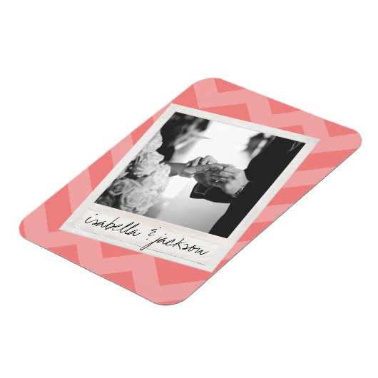 ウェディングインスタグラム写真レトロフレーム オーダーメッセージ マグネット (左側)