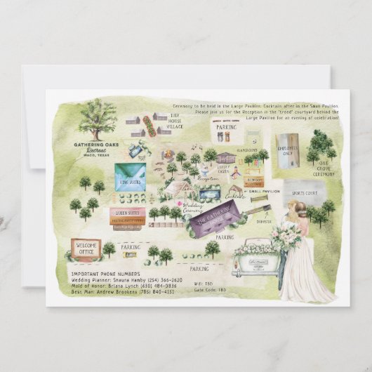 ウェディングウィークエンドの予定 | ギャザリングオークス ワコ 招待状 (裏面)