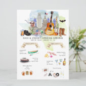 ウェディングウィークエンドの予定 | テキサス州オースティン 招待状 (スタンド正面)