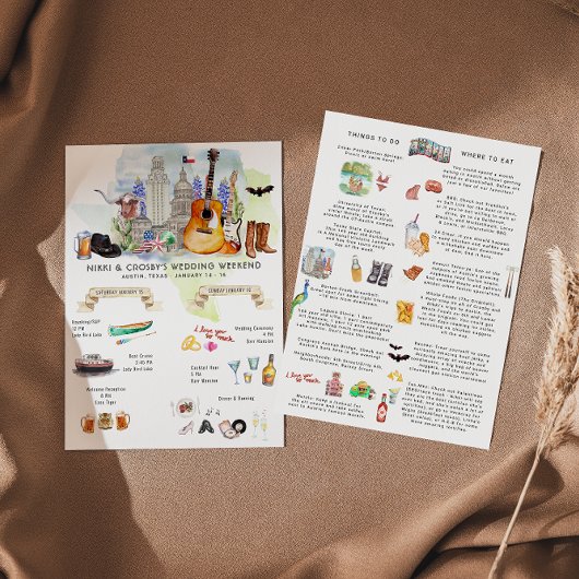 ウェディングウィークエンドの予定 | テキサス州オースティン 招待状