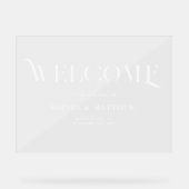 ウェディングウェルカムエレガントレトロサイン アクリルサイン (正面)