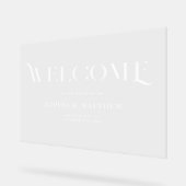 ウェディングウェルカムエレガントレトロサイン アクリルサイン (傾斜)
