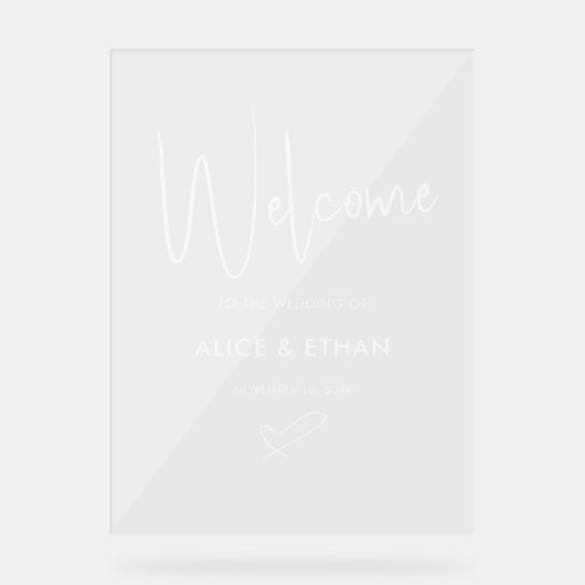 ウェディングウェルカムスクリプトの署名 アクリルサイン (正面)
