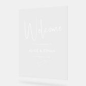 ウェディングウェルカムスクリプトの署名 アクリルサイン (傾斜)