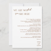 ウェディングウェルカムレター ボホテラコッタ サンキューカード (正面)