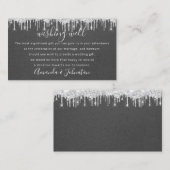 ウェディングウェル結婚式招待状銀クラフト 名刺 (正面/裏面)