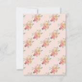 ウェディングウォーターカラーフラワーズエンゲージメントのお礼 サンキューカード (裏面)