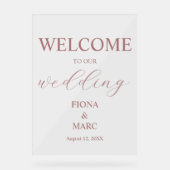 ウェディングエレガントへようこそ アクリルサイン (正面)