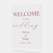 ウェディングエレガントへようこそ アクリルサイン (傾斜)