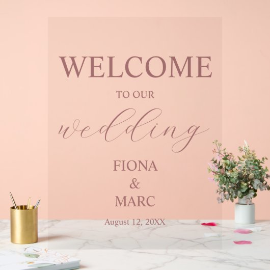 ウェディングエレガントへようこそ アクリルサイン (ウェディング)