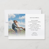 ウェディングエレガントスシンプルトのタイポグラフィ写真 サンキューカード (裏面)