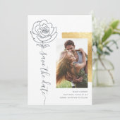 ウェディングエレガントモダン日付の保存招待状 (スタンド正面)