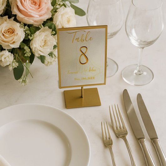 ウェディングエレガントレセプション用高級テーブルカード テーブルナンバー