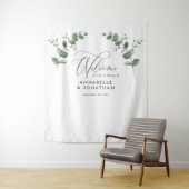 ウェディングエレガント ウェルカム ユーカリ ボタニカル セージ タペストリー (インサイチュ)