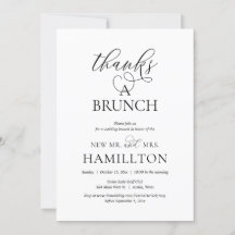 ウェディングエロープメントパーティーの後のブランチに感謝を、