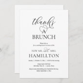 ウェディングエロープメントパーティーの後のブランチに感謝、 招待状 (正面/裏面)