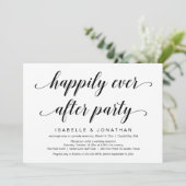 ウェディングエロープメント、エレガントでクラシックなブラックスクリプト 招待状 (スタンド正面)