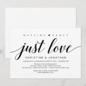 ウェディングエロープメント エレガントでクラシックなブラックスクリプト 招待状 (正面/裏面)