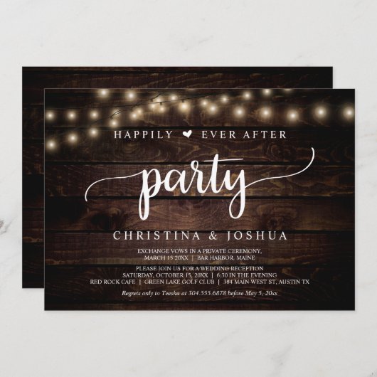 ウェディングエロープメント ハッピーエバアフターパーティー 招待状 (正面/裏面)